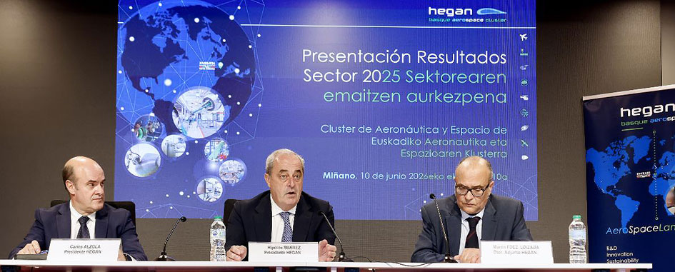 El Clúster de Aeronáutica y Espacio del País Vasco aumenta, otro ejercicio más, su empleo y facturación